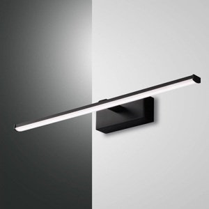 Fabas Luce, LED-Wandleuchte Nala, schwarz, Breite 50 cm, Fabas Luce - Badezimmerleuchte NALA - schwarz - Metall - 10.5/50/5.5 cm