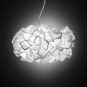 SLAMP, Slamp Clizia Pendelleuchte white S, Slamp Clizia - Designer-Pendelleuchte, weiß