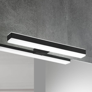 Ebir, LED-Spiegellampe Veronica, Breite 30 cm, schwarz, LED-Spiegellampe Veronica, Breite 30 cm, schwarz