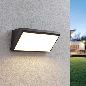 Lampenwelt.com, LED-Außenwandleuchte Abby ohne Sensor, Lindby LED-Außenwandleuchte Abby, IP65, dunkelgrau