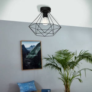 Eglo, Eglo - Deckenlampe Tarbes, Schwarz-Matt, Eglo Deckenlampe Tarbes