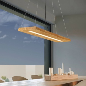 TRIO LEUCHTEN, LED-Hängeleuchte Brad aus Holz, LED-Hängeleuchte Brad aus Holz