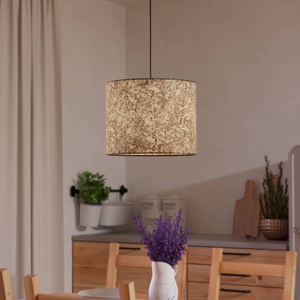 Eglo, Hängelampe Butterburn, Ø 36 cm, beige/grün, Stoff, Eglo Lampada a sospensione Butterburn