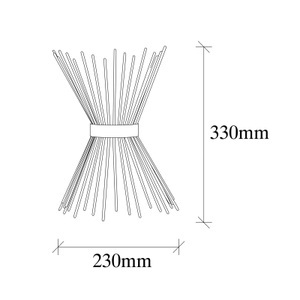 Home, Home - Wandlampe E27 - Gold, Wandleuchte Kirpi 3092 up/down Breite 23cm gold