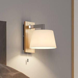 LUCANDE, Lucande Rhea Wandleuchte mit hellem Holz, 