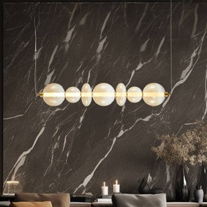 Eko-Light, LED-Hängelampe Daphne, Glas amber-transparent, Länge 118 cm, LED-Hängelampe Daphne, Glas amber-transparent, Länge 118 cm