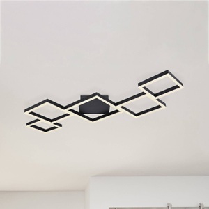 Globo, LED-Deckenleuchte Kurio, fünfflammig, schwarz, CTT, LED-Deckenleuchte Kurio, fünfflammig, schwarz, CTT