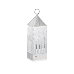 KARTELL, Kartell Lantern LED Universalleuchte glasklar, Kabellose, wiederaufladbare Außenlampe Lantern LED plastikmaterial transparent / LED - Kartell transparent en plastikmaterial