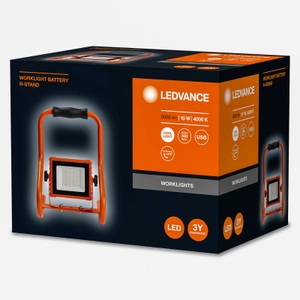 LEDVANCE, LEDVANCE WORKLIGHTS BATTERY 10W LED-Baustrahler 10 W 800 lm Kaltweiß 4058075576476, LEDVANCE Worklight Battery LED-Arbeitslampe 10 W