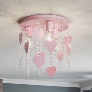 EULUNA, Deckenleuchte Corazon in Pink mit Herzen, Deckenleuchte Corazon in Pink mit Herzen