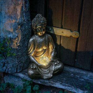 LED-Dekosolarleuchte Buddha