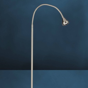 Busch, Moderne LED-Stehleuchte MINI, universalweiß, LED-Stehleuchte Mini, flexibler Arm, nickel, 5.000K