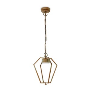 MORETTI LUCE, LED-Außen-Hängeleuchte Gemstone 3452 messing/opal, LED-Außen-Hängeleuchte Gemstone 3452 messing/opal
