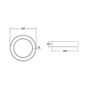Brumberg, BRUMBERG Biro Circle Ring Decke, Ø 60cm, DALI, silber, 830, Brumberg 13570163 13570163 LED-Deckenleuchte LED 40 W Silber