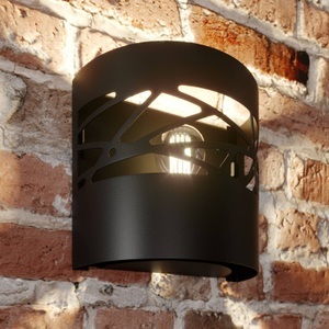 Sigma, Wandleuchte Modul Frez mit Musterschirm schwarz, Wandleuchte Modul Frez mit Musterschirm schwarz