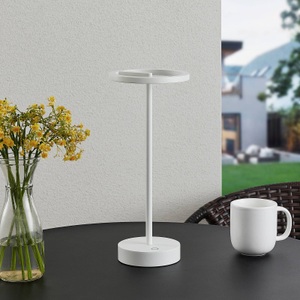 LUCANDE, Lucande Halona LED-Tischlampe, USB, weiß, 