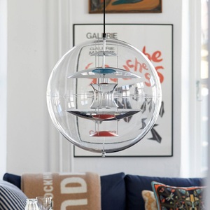 Verpan, Verpan-VP Globe, Multi Ø40, Pendelleuchte VP Globe plastikmaterial bunt transparent Ø 40 cm - Panton 1969 - Verpan transparent en plastikmaterial