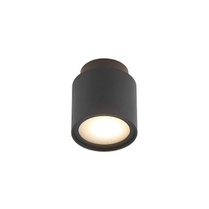 Arcchio Walisa LED-Deckenlampe, Milchglas, schwarz