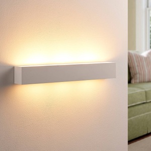 Tjada - längliche LED-Wandlampe aus Gips