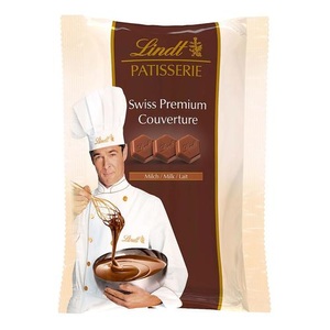 Lindt & Sprüngli, Lindt Milchschokolade Couverture für Schokoladenbrunnen 500g, Lindt Patisserie Swiss Premium Couverture Milch 500 g