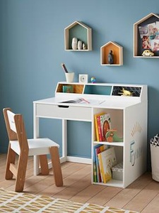 VERTBAUDET, Schreibtisch Funny für Vorschulkinder von 2-5 Jahren weiss/motiv, Schreibtisch Funny für Vorschulkinder von 2-5 Jahren weiss/motiv