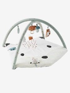 VERTBAUDET, Activity-Decke mit Spielbogen Fuchs graugrün, Activity-Decke mit Spielbogen Fuchs graugrün