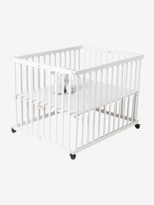 VERTBAUDET, Baby-Laufgitter aus Holz, klappbar weiss, Baby-Laufgitter aus Holz, klappbar weiss