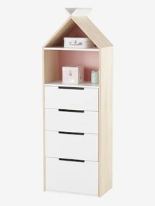 VERTBAUDET, Kommode Tipili für Kinderzimmer weiss/natur, Kommode Tipili für Kinderzimmer weiss/natur