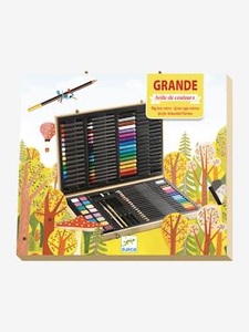 DJECO, Djeco Malkasten BIG BOX 88-teilig in bunt, DJECO Grosses Mal-Set für Kinder beige