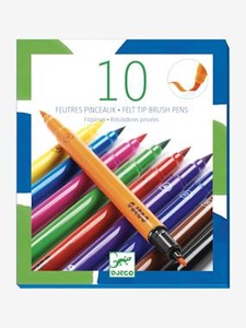 DJECO, Djeco Pinsel-Filzstifte-Set CLASSIC mit 10 Farben, Pinsel-Filzstifte-Set CLASSIC mit 10 Farben