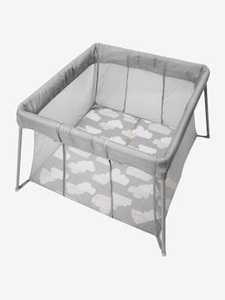 Skip Hop, SKIP HOP Play to Night Reisebett und Laufgitter grey/clouds, SKIP HOP® 2-in-1 Reisebett Play To Night hellgrau