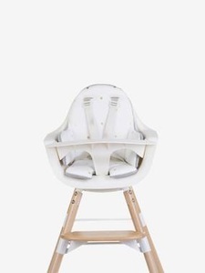 Childhome, Childhome Evolu 2 Sitzpolster, CHILDHOME Jersey Sitzpolster für Hochstuhl wollweiß/punkte