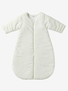 VERTBAUDET, Schlafsack, auch für's Auto wollweiss, Schlafsack/Overall für Babys, Mikrofaser wollweiss