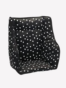 VERTBAUDET, Weiches Sitzkissen für Hochstühle schwarz bedruckt, Weiches Sitzkissen für Hochstühle schwarz bedruckt