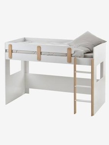 VERTBAUDET, Kinder-Hochbett Everest weiss/natur, Kinder-Hochbett Everest weiss/natur
