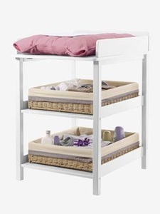 VERTBAUDET, Wickeltisch mit 2 Ablagen weiss, Wickeltisch Madison mit 2 Ablagen weiss