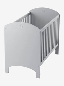 VERTBAUDET, Babybett Sirius mit verstellbarem Bettboden grau, Babybett Sirius mit verstellbarem Bettboden grau