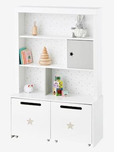 VERTBAUDET, Hohes Kinderzimmer-Regal Sirius weiss/grau, Hohes Kinderzimmer-Regal Sirius weiss/grau