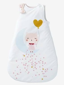 VERTBAUDET, Schlafsack Traumwolke, ohne Ärmel weiss bedruckt, Schlafsack Traumwolke, ohne Ärmel weiss bedruckt