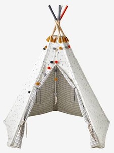 VERTBAUDET, Kinderzimmer-Tipi, wendbar weiss bedruckt, Kinderzimmer-Tipi, wendbar weiss bedruckt