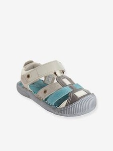 VERTBAUDET, Sandalen für Jungen, Anzieh-Trick grau, Sandalen für Jungen, Anzieh-Trick grau