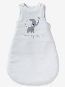 VERTBAUDET, Baby Schlafsack Elefanten weiss