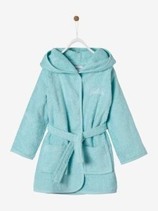 VERTBAUDET, Baby Bademantel, personalisierbar türkis, Baby Bademantel, personalisierbar türkis