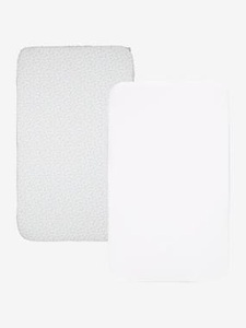 CHICCO, Chicco Spannbettlaken Next2Me, CHICCO® 2 Spannbettlaken für Babybett Next2Me hellgrau