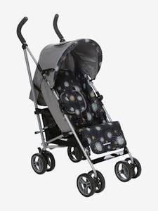 VERTBAUDET, Buggy Facilcity mit Liegefunktion graublau, Buggy Facilcity mit Liegefunktion dunkelblau bedruckt