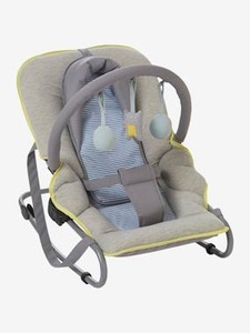 VERTBAUDET, Babywippe Babyfun mit Spielbogen grau meliert, Babywippe Babyfun mit Spielbogen grau meliert