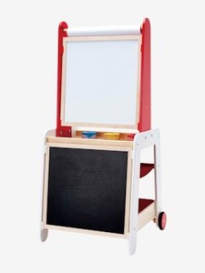 Hape, Kinderzimmer-Staffelei von HAPE rot/natur, HAPE Tragbares Mal-Center rot/natur