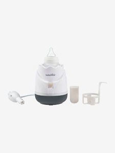 BABYMOOV, Babymoov Dampf-Flaschenwärmer Tulpe für Heim & Auto, BABYMOOV® Reise-Flaschenwärmer Tulipe weiss/grau