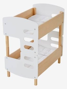 VERTBAUDET, Puppen-Stockbett weiss, Puppen-Stockbett aus Holz weiss/natur