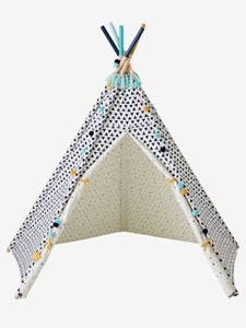 VERTBAUDET, Tipi Sioux weiss/bedruckt, Wende-Tipi ,,Sioux für Kinder weiss